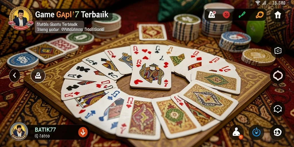 Tampilan gameplay seru dalam BATIK77 yang menampilkan strategi Gaple.