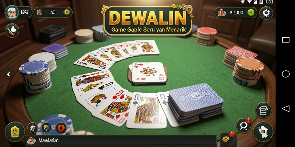 Menggambarkan keseruan gameplay Gaple di DEWALIN.