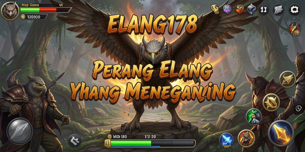 Tangkapan layar utama dari ELANG178 menunjukkan aksi permainan yang dinamis.