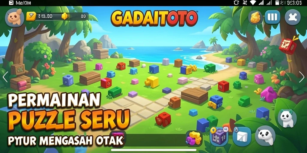 Tampilan gameplay GADAITOTO yang menarik dan penuh tantangan Puzzle.