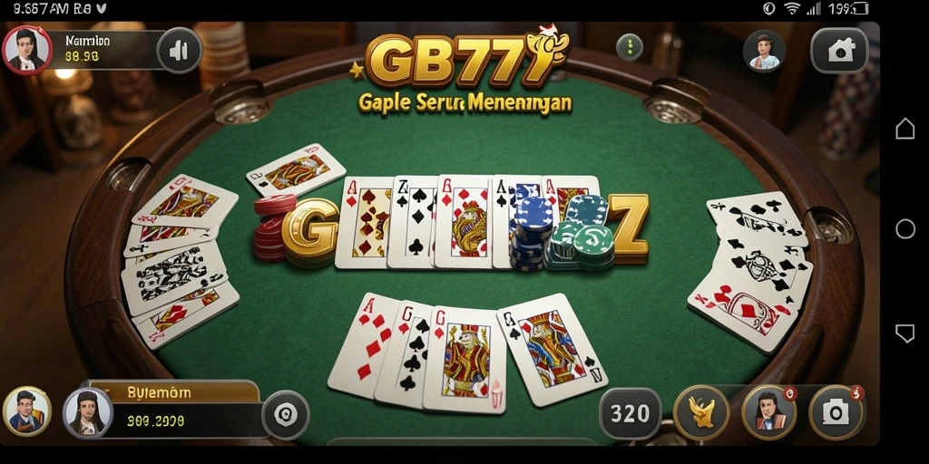 Tampilan gameplay Gaple yang menarik dan menantang di GB777.
