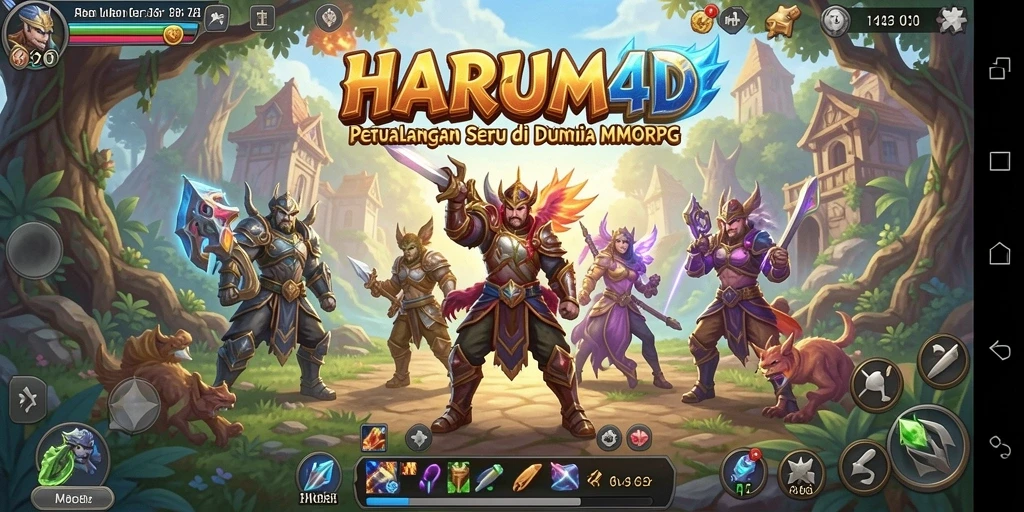 Tampilan gameplay seru dalam dunia MMORPG HARUM4D.