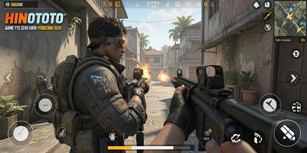 Gameplay HINOTOTO: aksi tembak-menembak yang mendebarkan