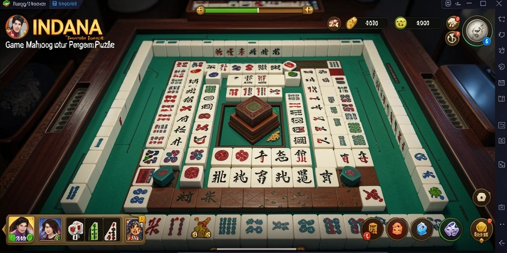 Tangkapan layar menunjukkan gameplay Mahjong yang menarik dan menantang.