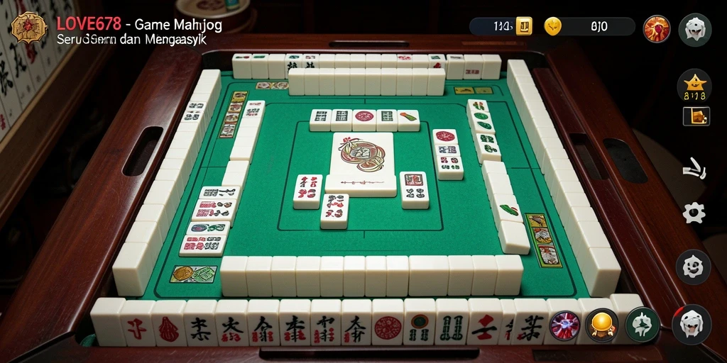 Tampilan menarik dari gameplay Mahjong LOVE678 yang seru.