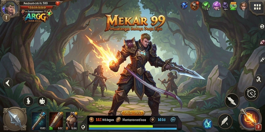 Tampilan menakjubkan dari gameplay ARPG di MEKAR99.