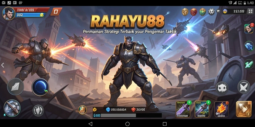 Screenshot utama RAHAYU88 menunjukkan aksi pertempuran yang mendebarkan dalam game strategi.