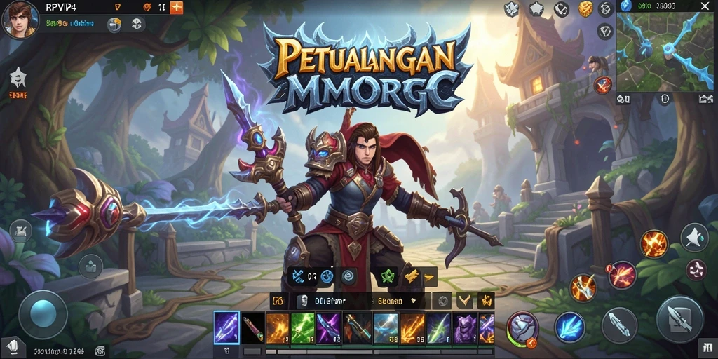 Tampilan gameplay menarik dalam RPVIP4 yang memukau para pemain MMORPG.