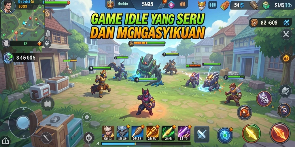 Tampilan gameplay SM605 yang menarik dalam mode Idle.