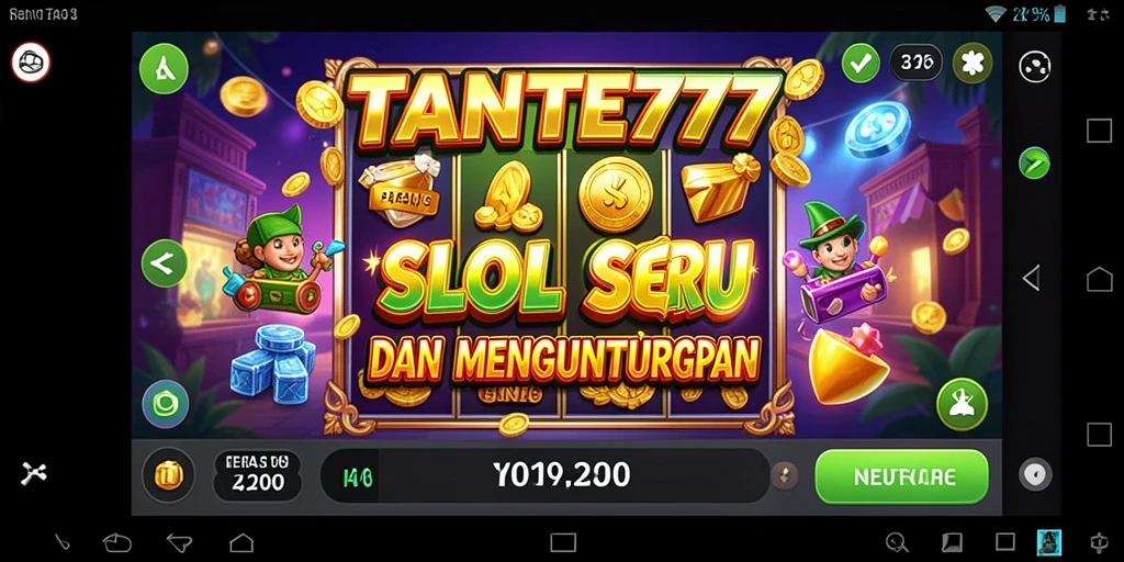 Tampilan gameplay menarik dari slot TANTE777 dengan grafis memukau.